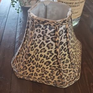 Animal Print Lamp Shade, very well made. Sturdy metal frame.